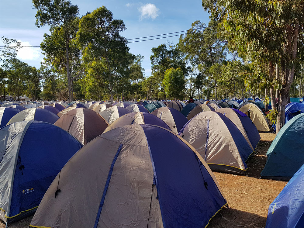Tent accommodation at the Garma Festival
